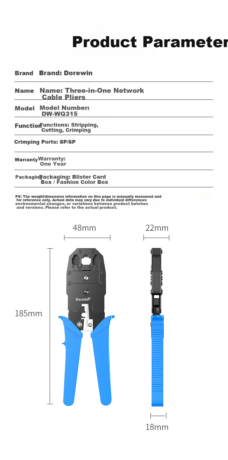 DOREWIN Cat7 Cat8 Network Cable Crimping Tool Set, V-shaped Clip RJ45 Punch Down Crimper for 5/6/7/8 Category Ethernet Connectors 11