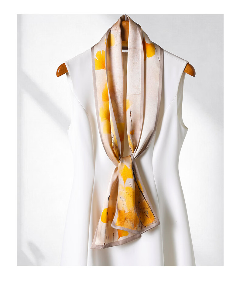 Hangsilu Silk Scarf for Women, Narrow Shawl, Mulberry Silk, Chinese Style, Birthday Gift, Holiday Present for Mom, Best Friend, Elders 7