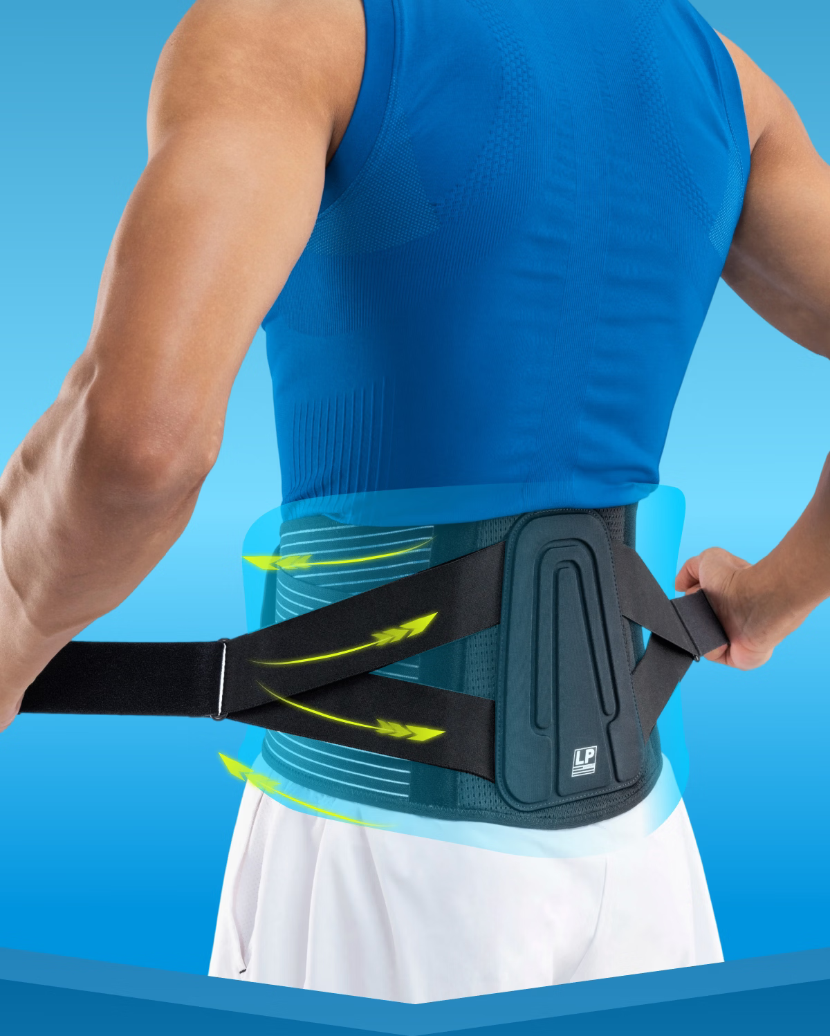 LP 1517CK Men's Waist Support Belt Fitness Training Professional Basketball Waist Trainer Running Squat Abdominal Belt Black L/XL 20