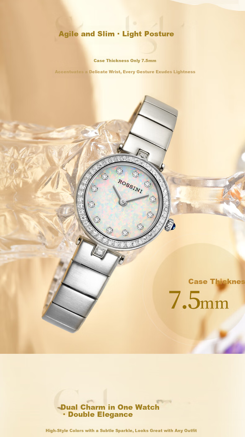 Rossini New Quartz Women's Watch Minimalist Luxury Birthday New Year Valentine's Day Gift for Women 9