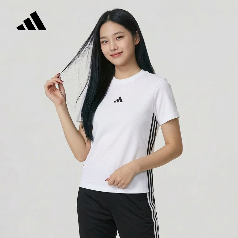 Adidas Women's Sports Style Series W 3S SJ T Short Sleeve T-Shirt JD0844 White S 1