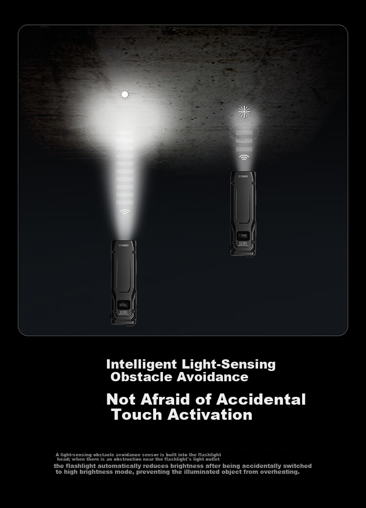 NITECORE EDC23 Tactical Flashlight Ultra-thin Portable Outdoor Camping Self-defense High Brightness 12