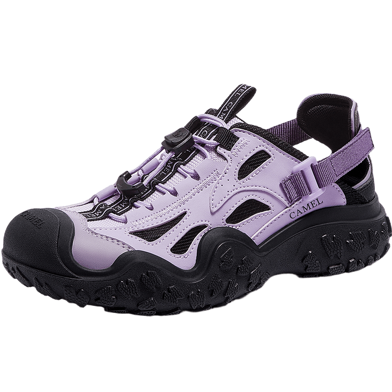 CAMEL Cute Ugly Women's Lightweight Outdoor Thick Sole Breathable Casual Sports Shoes L26M469044 Purple/Black Size 38