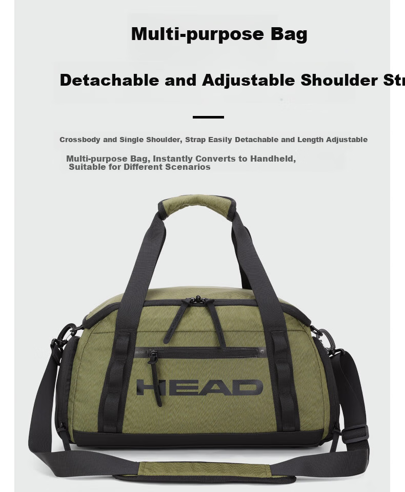 HEAD Travel Bag Multifunctional Tennis Racket Bag Large Capacity Badminton Racket Shoulder Bag Unisex Fitness Business Sports Bag 6