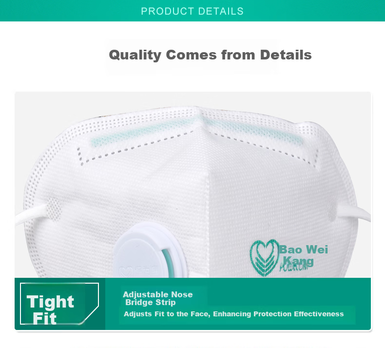 Baowei Kang 9700V Dustproof Mask Earloop KN90 Industrial Dust Particles Pollen Smog PM2.5 Breathable 7