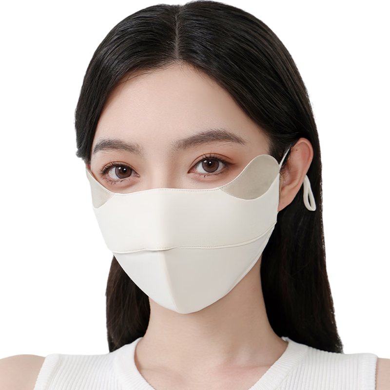 Morse Silk Sunscreen Mask 2026 Spring Summer New Mulberry Silk UV Protection Breathable Eye Shield Sunshade Face Mask