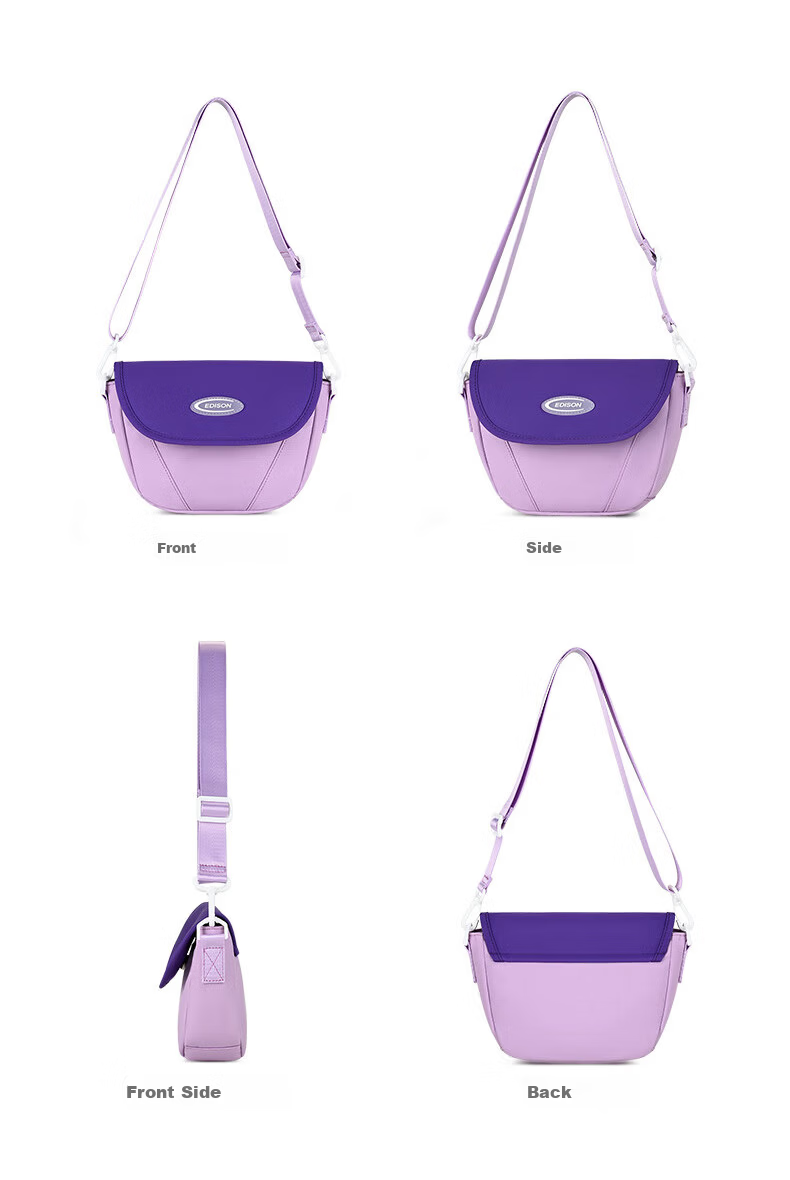 Edison Elementary School Student Single Shoulder Bag Fashion Trendy Outdoor Lightweight Travel Study Children Crossbody Bag W19-1 Blue 15