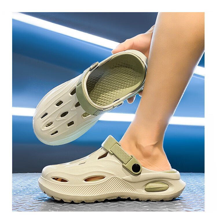 Cal Bull Men's Premium Spring Summer Breathable Green Sandal Clogs Beach Sports Closed-Toe Shoes Size 36-37 9