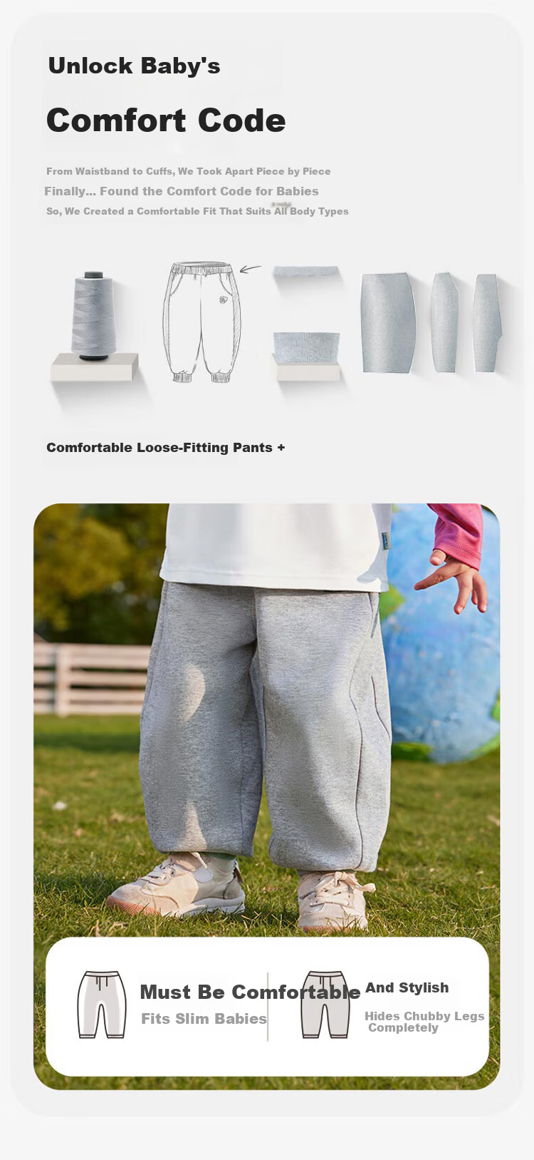 Ciciibear [7A Antibacterial] ciciibear Boys' Sweatpants Spring Autumn Baby Pants Children's Long Pants 2025 New Sports Pants for Girls 3