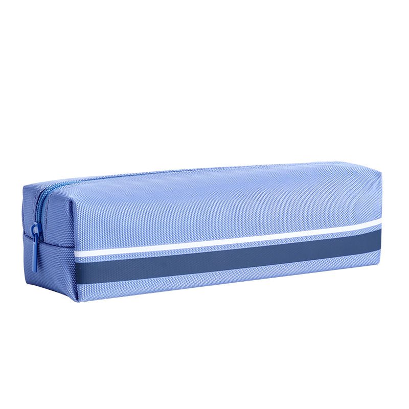 Deli Pencil Case for Primary School Students Large Capacity Simple Small Square Bag Multifunctional Student Stationery Box/Pencil Box Stationery Storage Box Blue Graduation Gift