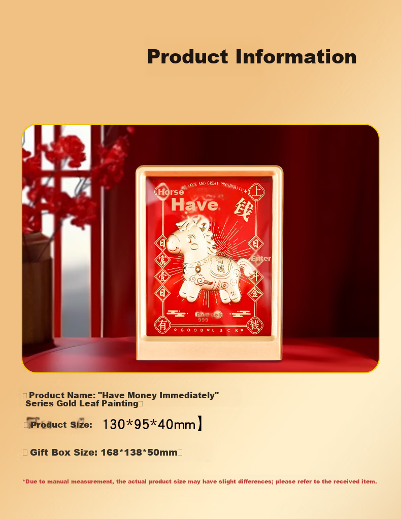 Feng Shui Pavilion 2026 Year of the Horse Gift Money Luck Horse Figurine Zodiac Horse Mascot Office Workplace Annual Meeting New Year Gift 3