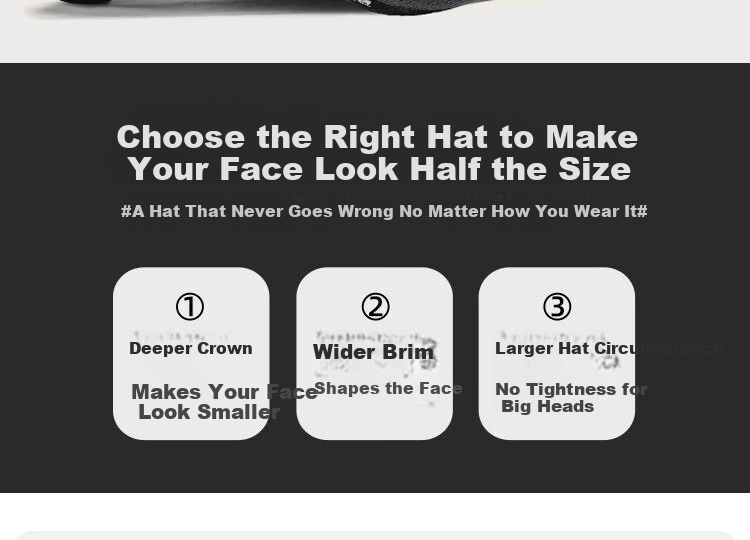 Woodpecker Women's Fashion Casual Versatile Duckbill Cap Slim Face Wide Brim Baseball Hat Men's Large Head Sun Protection Hat 5