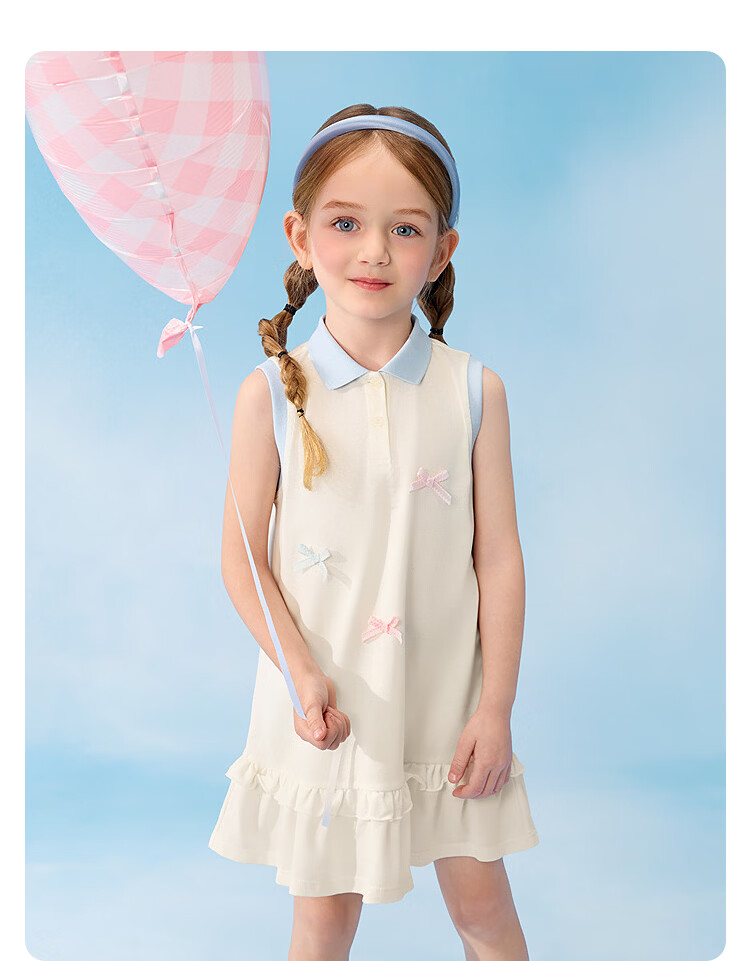 Balabala [balaOne] Girls' Dress Children's Summer Cool Knit Dress 2026 New Arrival 17