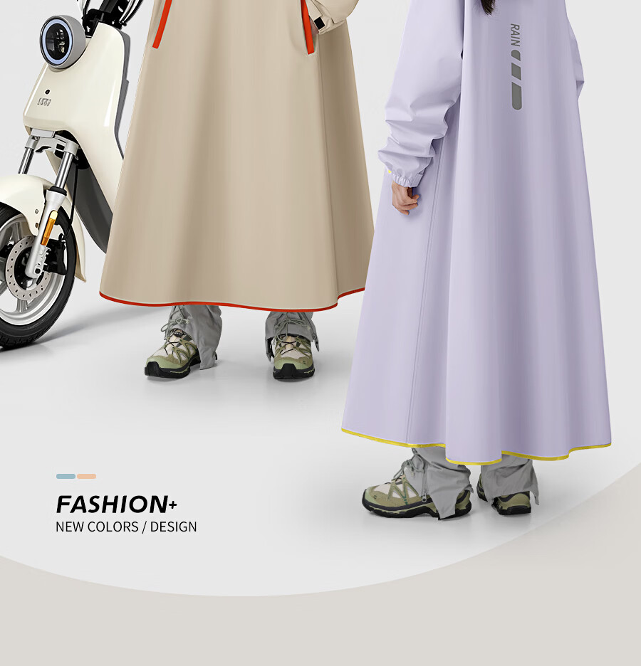 Zhengyu Electric Scooter Raincoat, Long And Extended Design for Heavy Rain Protection, Separate Sleeves for Men And Women, Battery-Powered Scooter Cover 2
