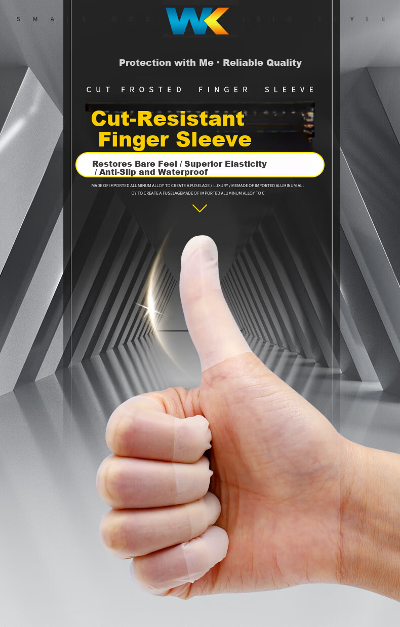 WK Cut Latex Disposable Frosted Work Waterproof Non-slip Cut Frosted Finger Cots 1000pcs/Pack M 1