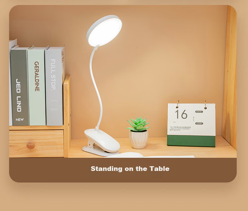 HP Precision Eye Protection Study Pen Holder Desk Lamp AA Grade Student Kids Reading Bedside LED Rechargeable Desk Light 9