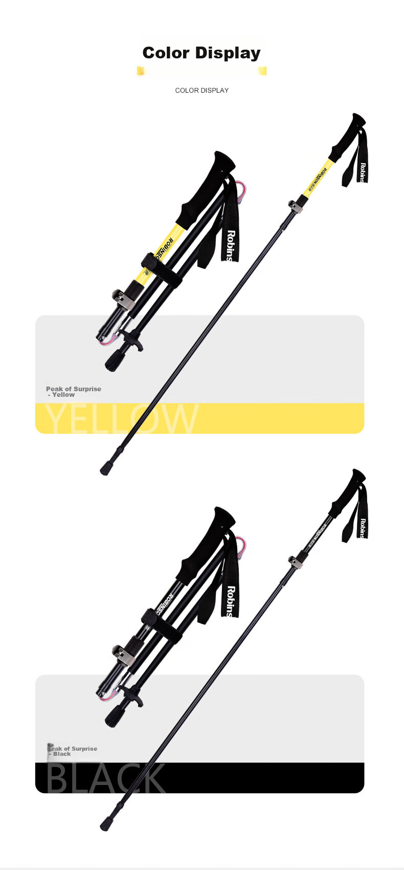 Lubinxun Carbon Fiber Aluminum Alloy Ultra-Short Ultra-Light Portable Folding Telescopic Trekking Pole for Men And Women, Trail Running Cane 4