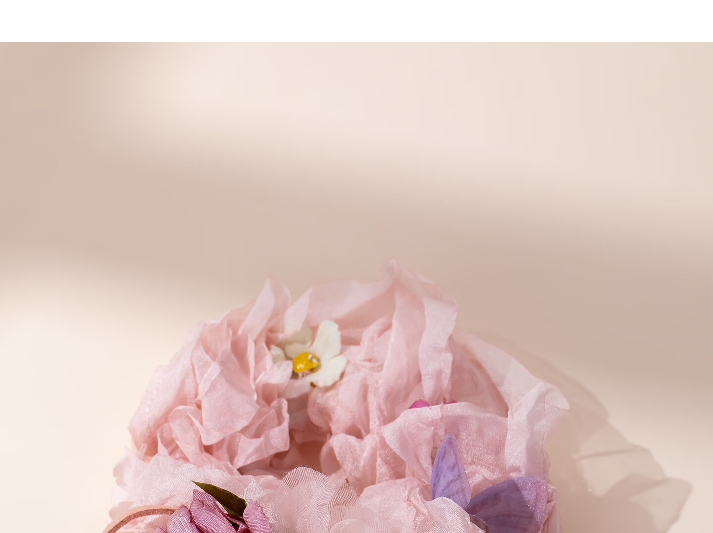 Qlady Summer Butterfly Peony Hair Scrunchie High-End Hair Tie Hair Accessory 2026 New Birthday Gift 15