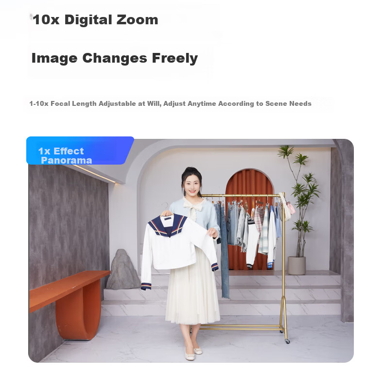 CoolHiMi MiEye 2S Ultra HD 4K AI Live Streaming Camera Smart PTZ Tracking for E-commerce Entertainment Broadcasting Meeting Online Classes Computer Mobile Host with Built-in Microphone 8