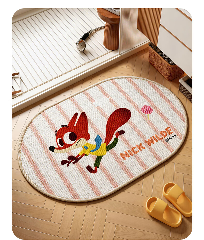 Disney Zootopia Bathroom Mat Absorbent Non-Slip Quick-Dry Cartoon Toilet Rug Nick 40cm 13