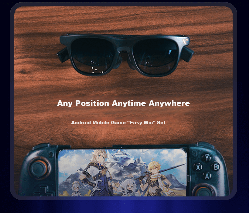 VITURE x 8BitDo AR Glasses Dedicated Mobile Game Controller Reclining Win Gamepad Streaming Genshin Impact Honkai: Star Rail Compatible with Android 3