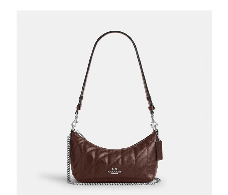 COACH Women's CAITLIN Quilted Detail Shoulder Crossbody Bag Black CDZ88 5