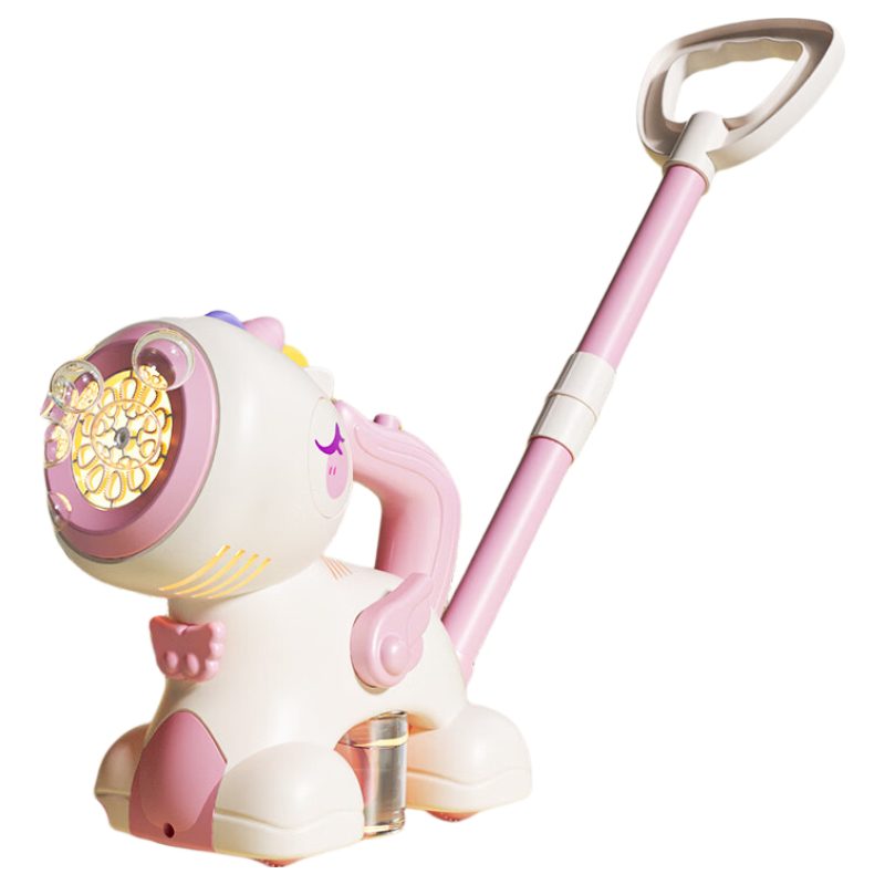 COOKSS Bubble Machine Children's Toy Non-Toxic Fully Automatic Electric Bubble Blowing Push Car Parent-Child Outdoor Infant Walker