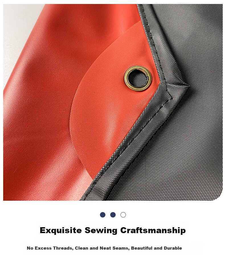 Aideer Black and Red Composite Apron PVC Double-Layer Thickened Waterproof Oil-Resistant Acid and Alkali Resistant Unisex Seafood Apron Black and Red (110*80) CW928628 3