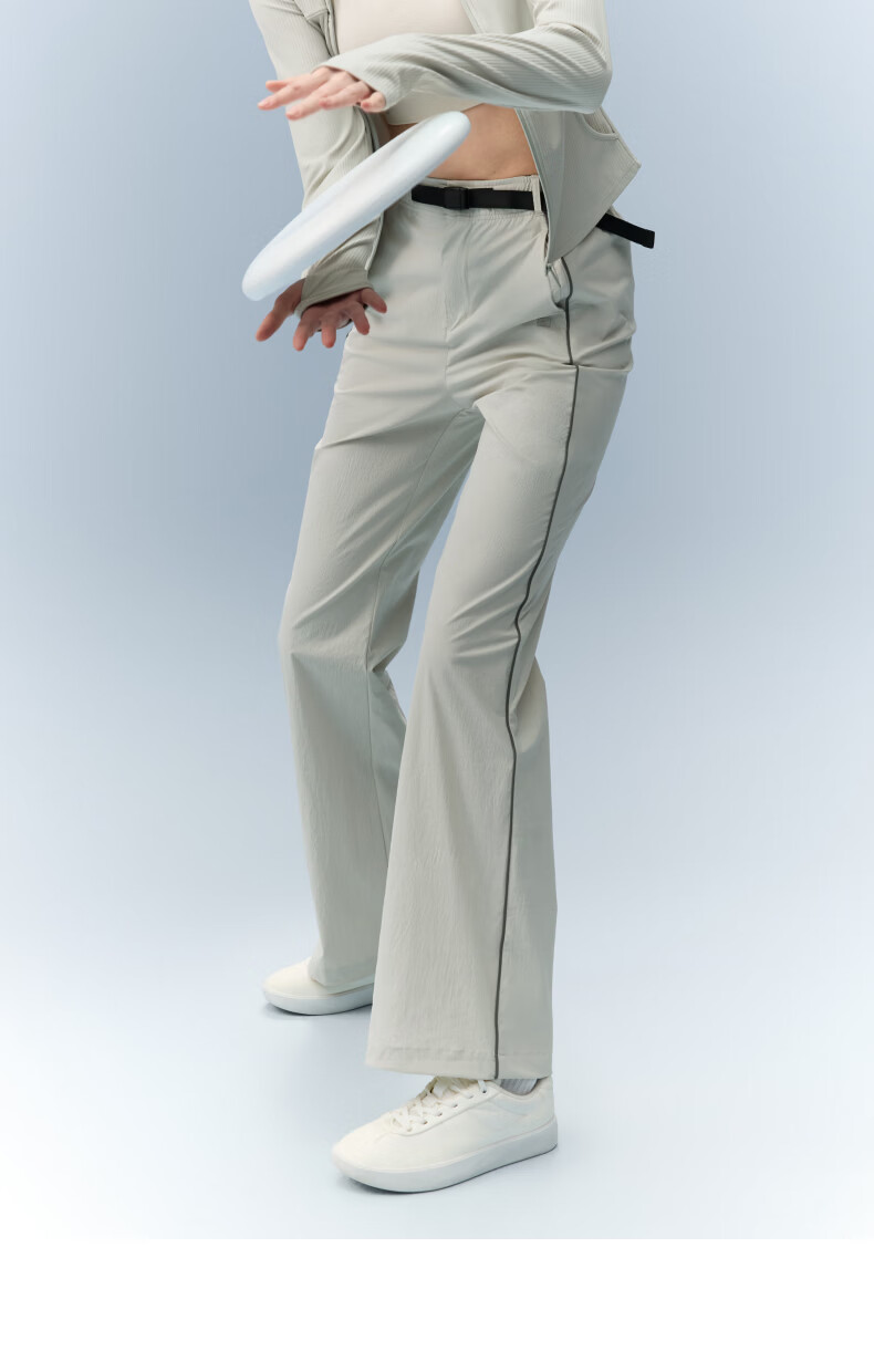 Jiaonei [Liu Haocun Same Style] Liangpi 504Cool Pro Women's Quick-Dry Flared Sun-Protective Workwear Casual Pants 7