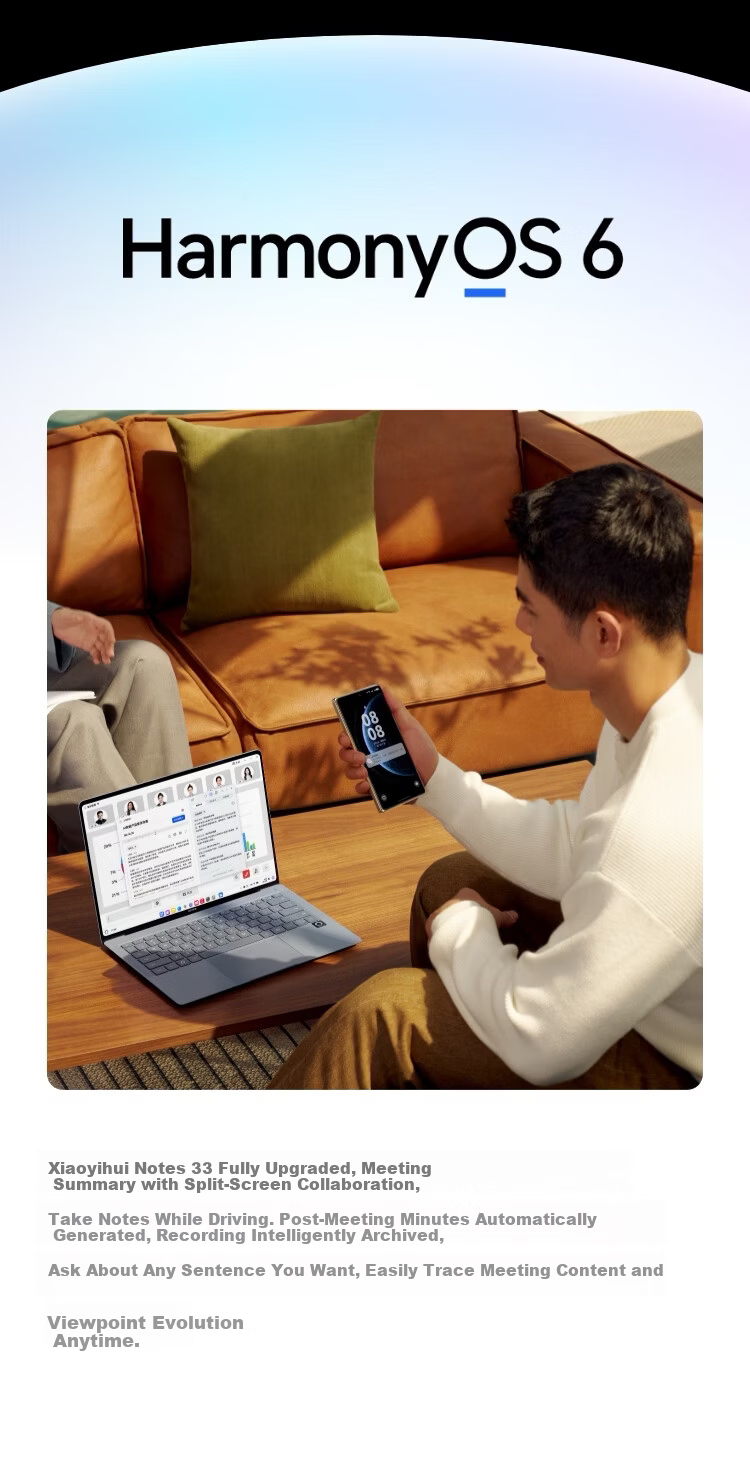 HUAWEI MateBook Pro Soft Light Edition Laptop, OLED Eye-Protecting Cloud Clear Soft Light Screen, HarmonyOS, 970g Ultra-Thin Long Battery Life, 32GB RAM, 1TB Storage, Xuanbai Color 23