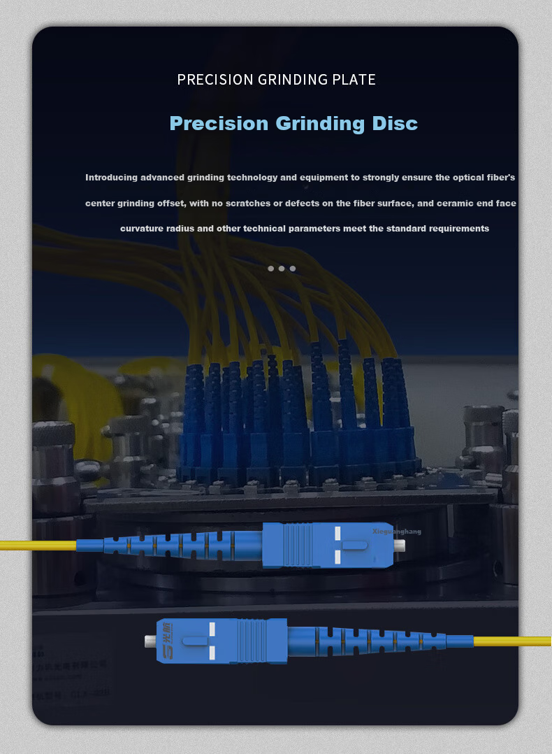 Guanghang Telecom Grade Optical Fiber Patch Cord FC-FC Single Mode Single Core 3m Indoor Fiber Optic Cable Low Smoke Halogen-Free Eco-Friendly Jacket Transceiver Pigtail GH-FF03-S 8