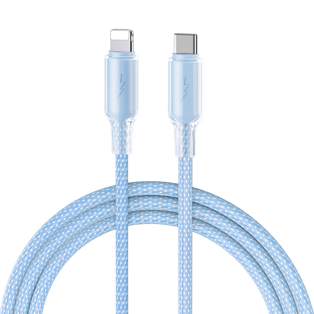 Oumake Apple Charging Cable Compatible with Original iPhone 13 Pro Max 14 X 12 Fast Charging Data Cable Car Charger Fast Charge [Apple 6-14 Fast Charge] Ice Blue - 1.5m