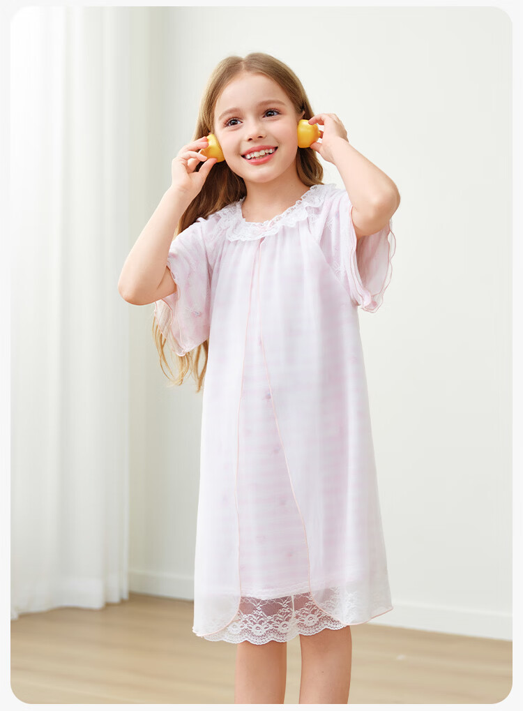 YEEHOO [Pure Cotton] Girls' Fairy Tale Style Nightgown, Home Wear, Children's Sleepwear 19