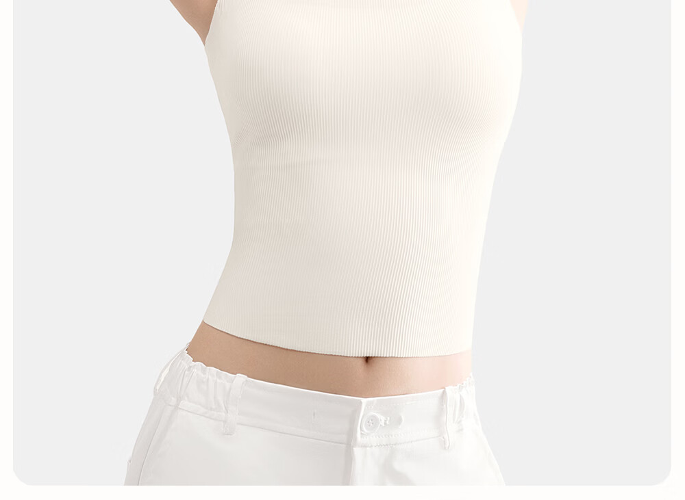 SecretWorld Women's Camisole with Built-in Bra Pad, No Bra Needed, Seamless Black and White 2026 New Style Outerwear and Innerwear Top 14
