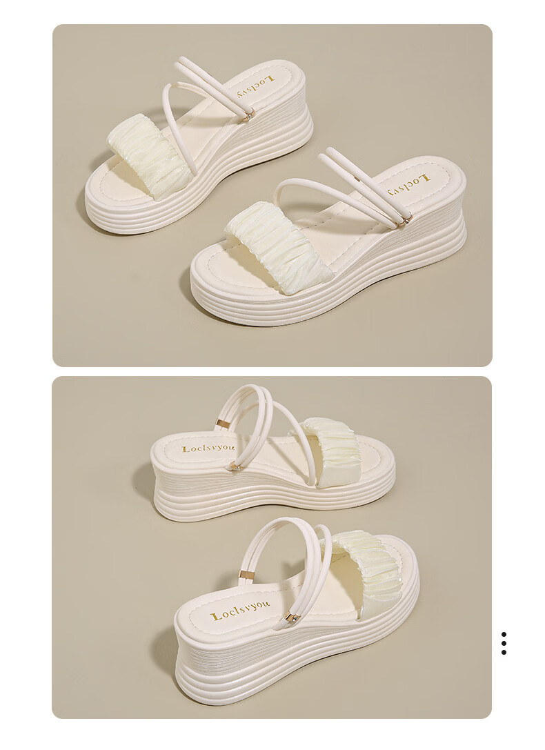 Cartelo Crocodile Women's Sandals Summer New Thick Sole Platform Casual Shoes for Skirt Wear 1774 Beige Size 38 15