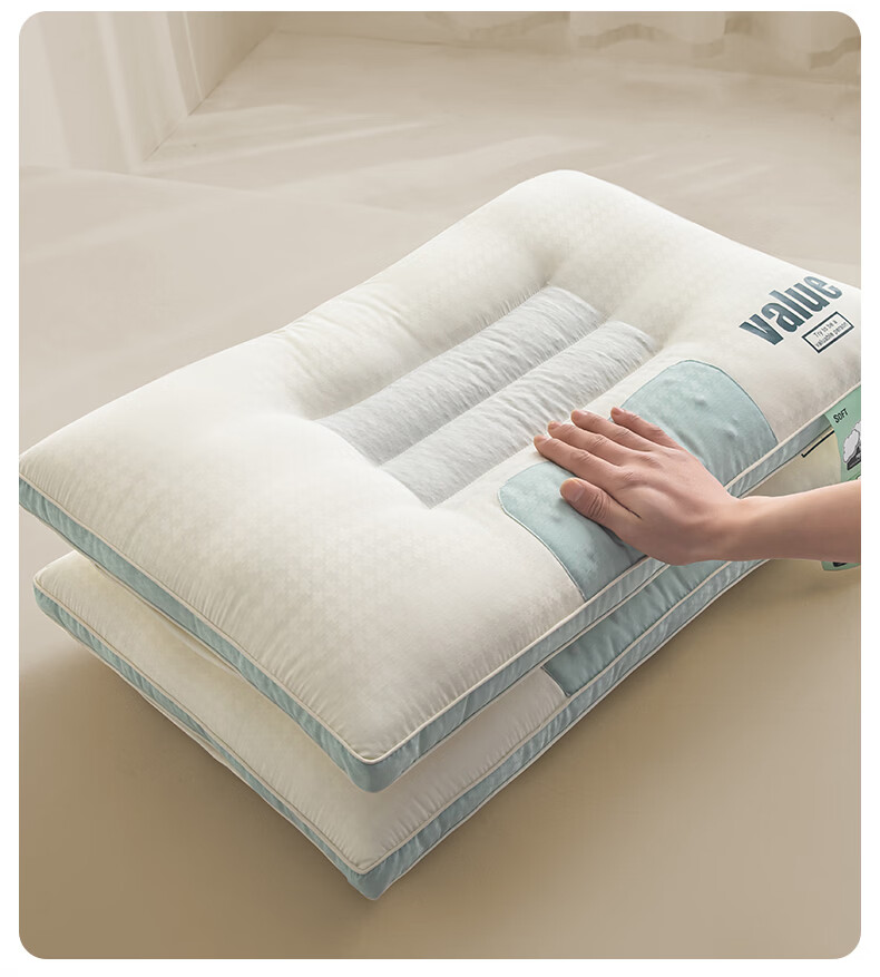 Red Bean and Cassia Jacquard Neck Support Pillow for Cervical Spondylosis Deep Sleep Pillow 48*74cm High Pillow 1 Piece 8