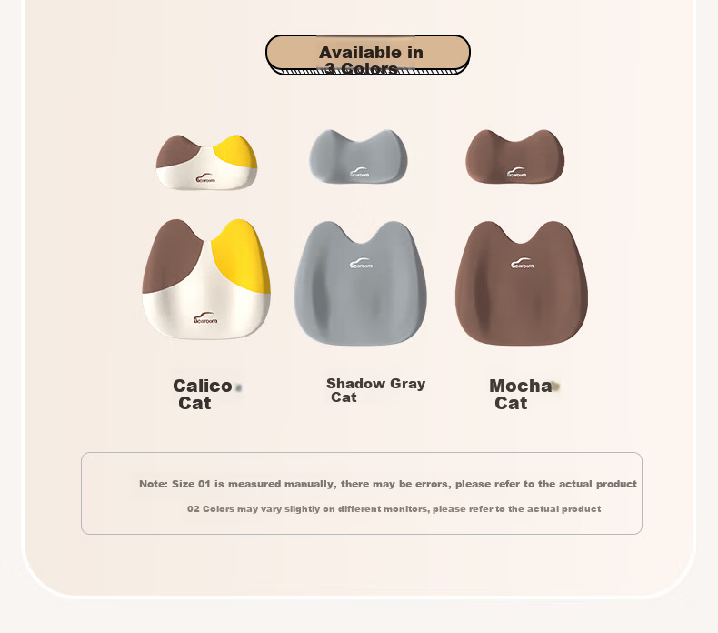 ICAROOM Car Headrest and Lumbar Support Set Memory Foam Neck Pillow Cervical Spine Cushion Car Waist Pillow Lumbar Support Cushion 25