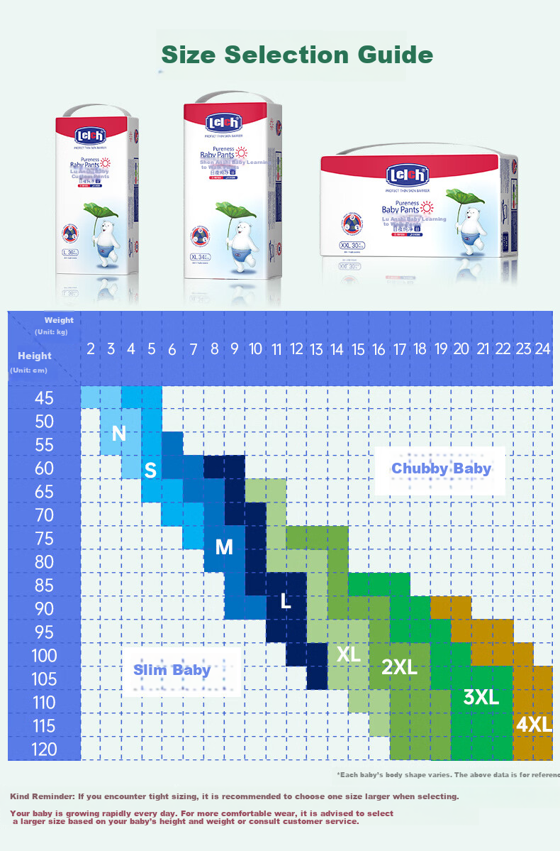 Lelch Day And Night Pure Pure Diapers, Size L, 76 Pieces (9-14kg), Ultra-Thin for Night Use, Baby Diapers 14