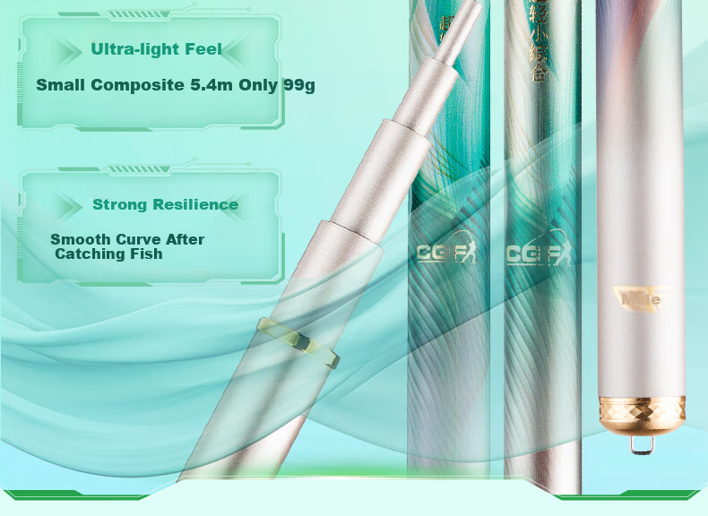 GW New Product Shield One Ultra-Light Comprehensive 5.4-Meter Platform Fishing Rod, Hand Rod with 37 Sections, Carbon Fiber Fishing Pole, Ultra-Light And Ultra-Hard Fishing Rod 2