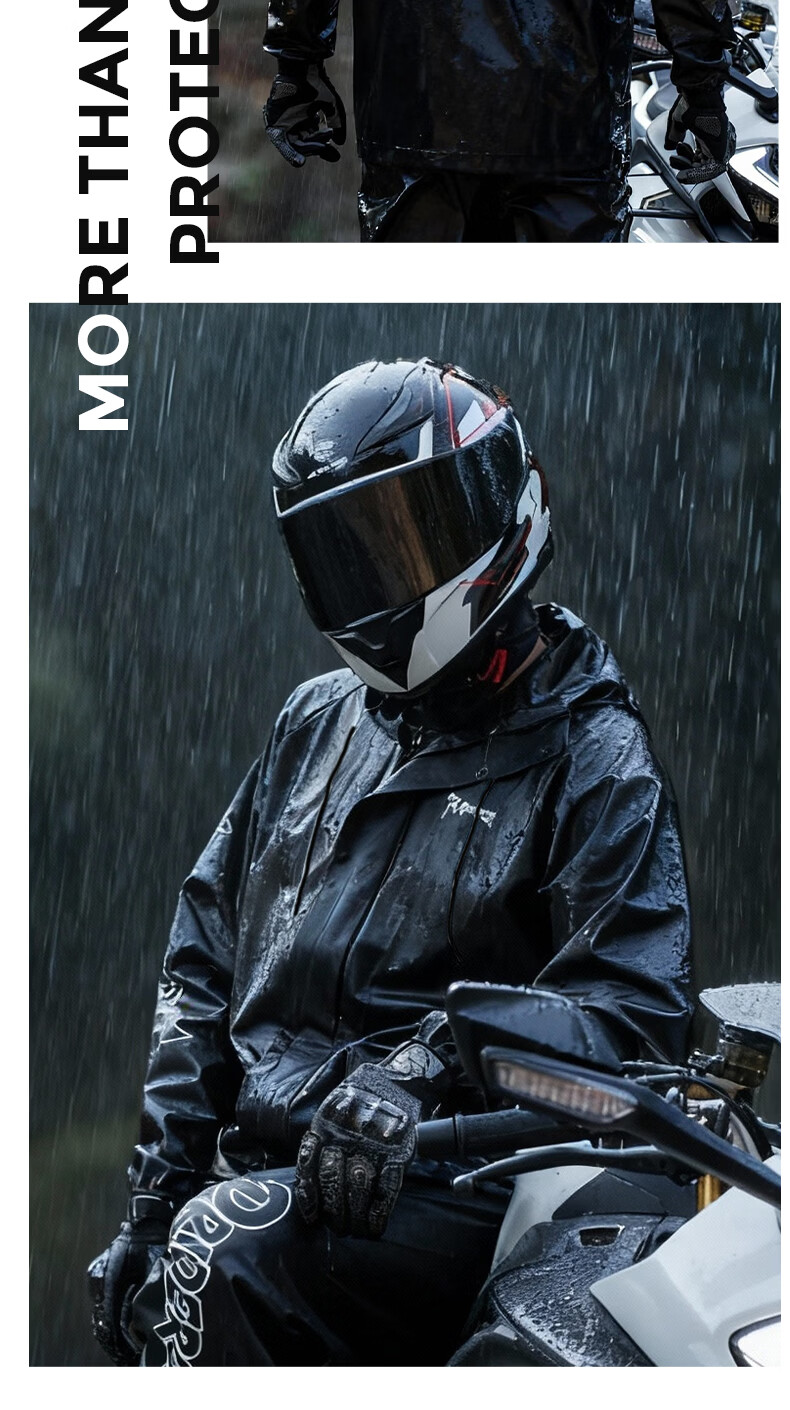 PRIDEROCK Motorcycle Raincoat Split-Type Electric Vehicle Rider Waterproof Breathable All-Weather Outdoor Rain Gear 17