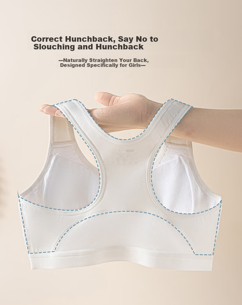 YUZHAOLIN Girls' Underwear Vest for Early High School Development, Youth Sports Bra, Shaping, Skin Color (4XL) 12