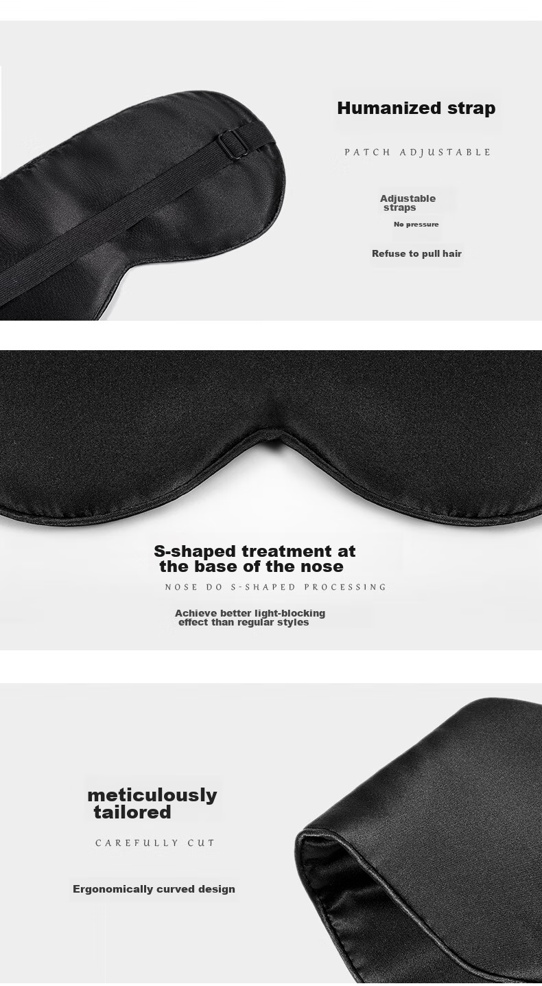 JOYTOUR 3D Eye Mask, Sleep Light-Blocking Thin Breathable, Men And Women Nap Travel Sleep Eye Mask, Black with Earplugs Included 12