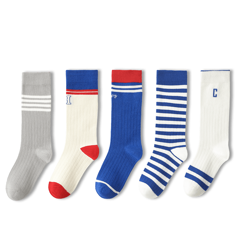 LangSha Kids Socks Girls Warm Long Tube Socks Autumn Winter New American Style Boys Student Calf Cotton Socks