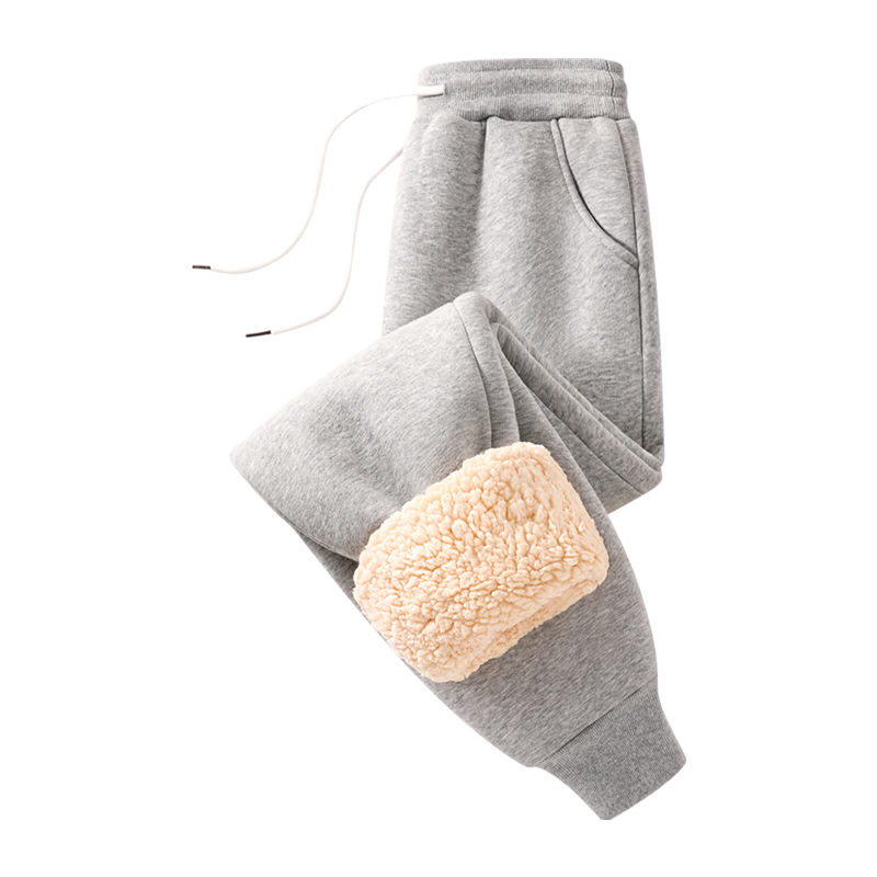 Baleno Women's Fleece-Lined Thickened Sports Casual Jogger Pants 2025 Autumn Winter New Lamb Wool Cotton Joggers with Cuffed Ankles
