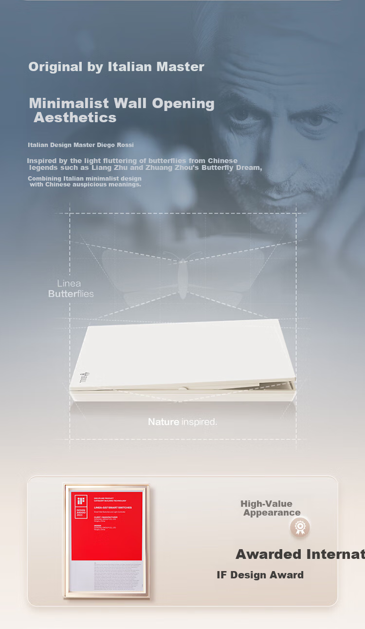 BULL G57 Butterfly Ultra-Thin Skin-Feel 16A High-Power Switch Socket G57E204 Beige White 4
