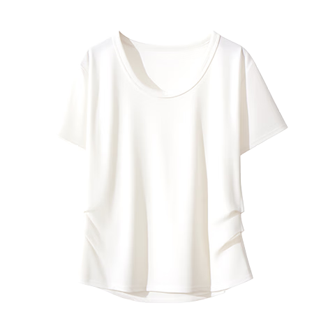 Herbal Original Color Short Sleeve T-Shirt Women Waist Slim Lyocell Tencel Cool Summer 2026 New Crop Top Pink L