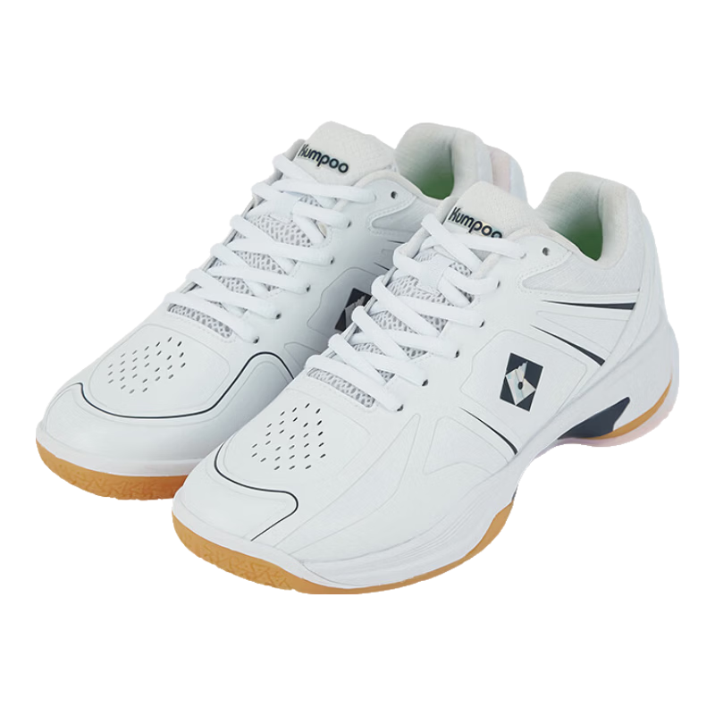 KUMPOO 26th Anniversary New Badminton Shoes Anti-Twist Non-Slip Cushioning Competition Training Shoes Xunfeng KH-G805 White/Navy Blue Size 41