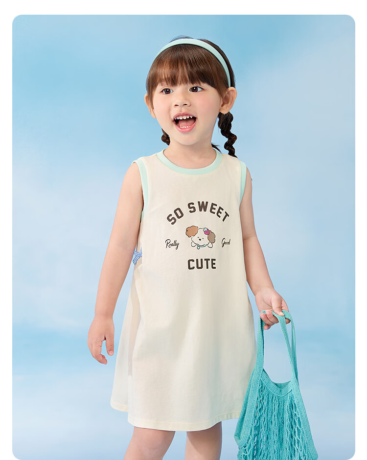 Balabala [balaOne] Kids Children's Dress Girls 2026 Summer Bowknot Skirt 23