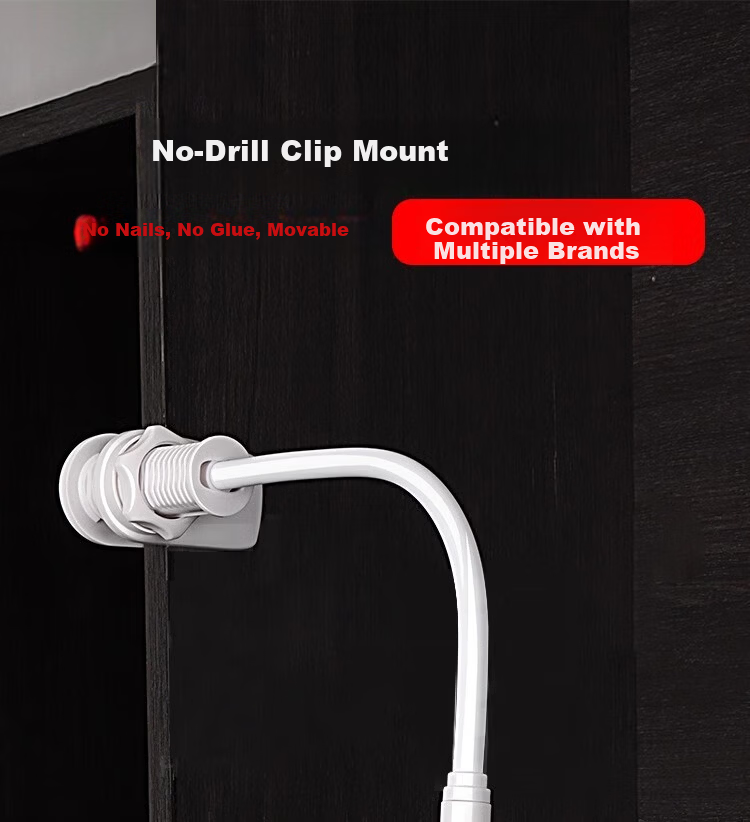 Liantuo Camera Bracket No-Drill Mount Compatible with Xiaomi 360 Huawei Haique Ezviz TP-LINK White Surveillance Stand Wall Mount 1