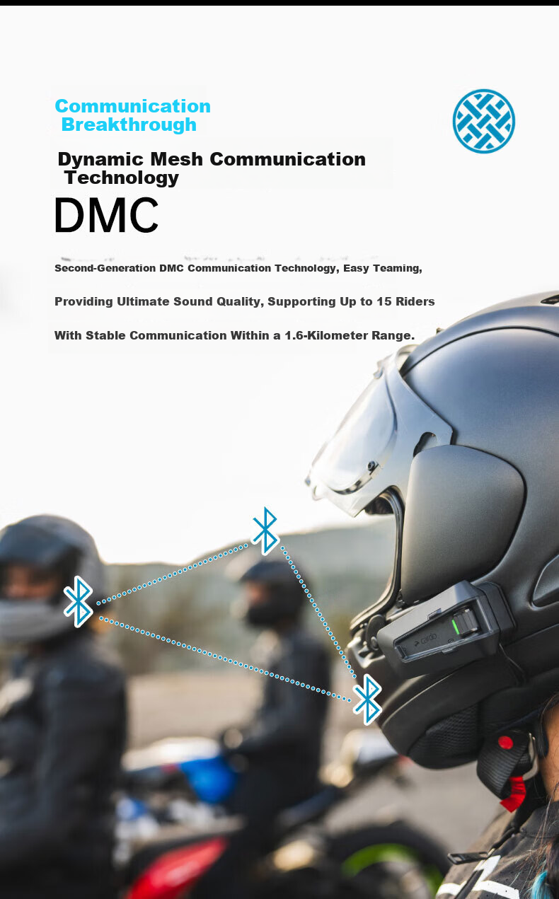 CARDOPRO Original Box Motorcycle Helmet Bluetooth Headset JBL Speaker Cross-Brand Direct Connection Free Installation 5